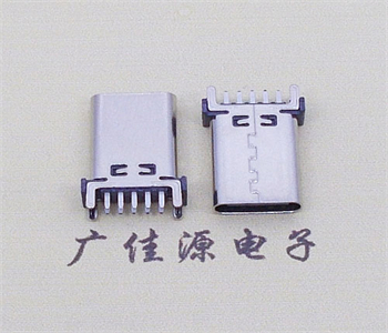 徐州TYPE-C10P立式四脚插板端子插或贴母座 高度H=13.1、13.7、15mm