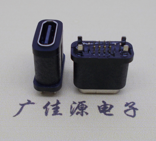 徐州type-c16pin防水母座.IPX7防水等级.立插接口连接器